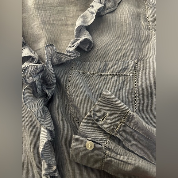 Sezane Capucine Ruffle Blouse 36 small - Picture 5 of 7